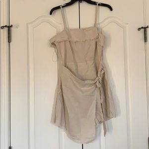 SOLD (on depop) Rally Romper Beige Princess Polly